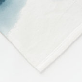 クラシックブルーホワイトチャイノアイセリー絵画山脈 フリースブランケット (角)