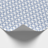 クラシックブルーホワイトチャイノオランダ模様 ラッピングペーパー (角)