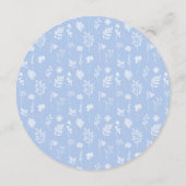 クラシックブルーホワイトフローラの結婚ラウンドフラットメニュー メニュー (裏面)