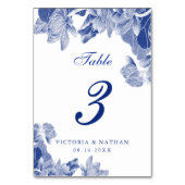 クラシックブルーホワイトフローラチノワセ結婚リー テーブルナンバー (裏面)
