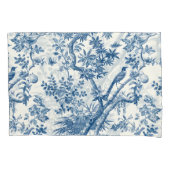 クラシックブルーボタニカルエレガンス 枕カバー (正面左)