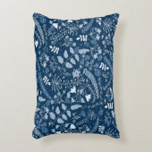 クラシックブルーボホフラワーズ |ゴージャス アクセントクッション (正面(垂直))