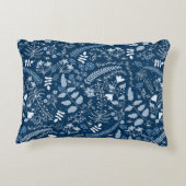 クラシックブルーボホフラワーズ |ゴージャス アクセントクッション (裏面)