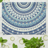 クラシックブルーマンダラ キッチンタオル (折り畳み)