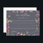 クラシックブルーワイルドフローラの結婚アドバイスカード ポストカード<br><div class="desc">このクラシックカラフル野生のフローラ結婚のアドバイスカードは、素朴な人に最適な結婚カード。デザインは黄色、紫、白の野生の花を特徴とし、バラと緑の水色の背景に葉を持つ。これらのカードはs、結婚ブライダルシャワー、ベビーシャワー、卒業式パーティーなどに最適だ。新郎新婦、両親または卒業生の名前でカードをパーソナライズ</div>