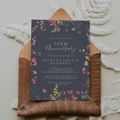 クラシックブルーワイルド50結婚周年 招待状