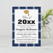 クラシックブルー卒業パーティー 招待状 (スタンド正面)