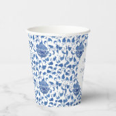 クラシックブルー及びホワイトウォーターブライダルシャワー 紙コップ (右)