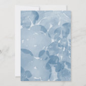 クラシックブルー水彩フローラブライダルシャワー 招待状 (裏面)