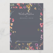 クラシックブルー結婚ワイルドの知恵 アドバイスカード (正面)