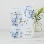 クラシックブルー結婚式招待状 (スタンド正面)