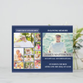 クラシックブルー葬儀プログラム (スタンド正面)