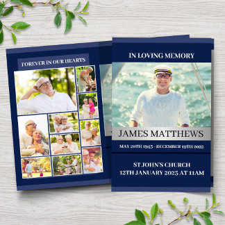 クラシックブルー葬儀プログラム