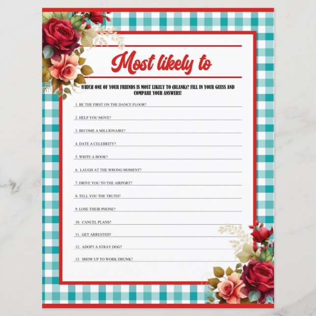 クラシックブルー誕生日最も可能性の高いゲーム (正面)