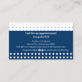 クラシックブルー&ホワイトのロゴソーシャルメディア ロイヤリティカード (裏面)