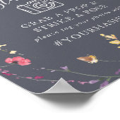 クラシックブルー ワイルドフラワーのセルフィーステーション ポスター (角)