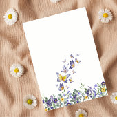 クラシックブルー　私たちの小さな野の花　1歳の誕生日 招待状