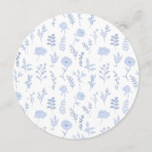 クラシックブルーchinoiserieの結婚ラウンドフラットメニュー メニュー (裏面)