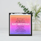 クラシックブロードウェイバルミツワー招待状 – レインボー 招待状 (スタンド正面)