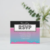 クラシックブロードウェイ返信ピンク 招待状 (スタンド正面)