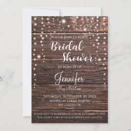 クラシックブ素朴ライダルシャワー招待 招待状