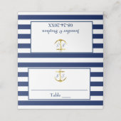 クラシックブ航海のルストライプ金ゴールドいかり結婚ズ プレイスカード (外部開封)