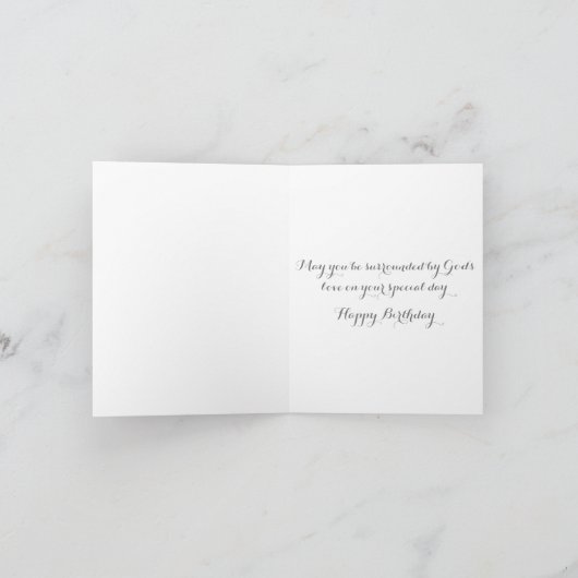 クラシックプサルム107:1神の愛の宗教誕生日 カード (内部)