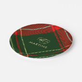 クラシックプパーソナライズされたライドネームクリスマスホリデイ ペーパープレート (アングル)