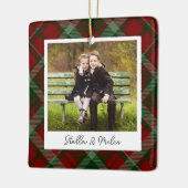 クラシックプライド両面パーソナライズされた写真 セラミックオーナメント (左)