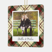 クラシックプライド両面パーソナライズされた写真 セラミックオーナメント (左)