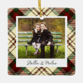 クラシックプライド両面パーソナライズされた写真 セラミックオーナメント (正面)