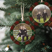 クラシックプライド両面フォトクリスマス セラミックオーナメント