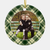 クラシックプライド両面フォトクリスマス セラミックオーナメント (正面)