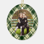 クラシックプライド両面フォトクリスマス セラミックオーナメント (左)