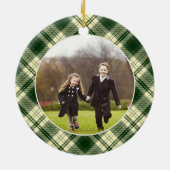 クラシックプライド両面フォトクリスマス セラミックオーナメント (裏面)