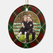 クラシックプライド両面フォトクリスマス セラミックオーナメント (左)