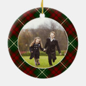 クラシックプライド両面フォトクリスマス セラミックオーナメント (裏面)