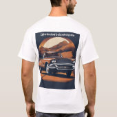 「クラシックプリントクルーザー：ヴィンテージカーTシャツ」 Tシャツ (裏面)