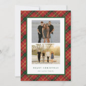 クラシックプレイドクリスマスカード2 – 写真 シーズンカード (正面)