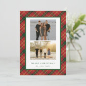 クラシックプレイドクリスマスカード2 – 写真 シーズンカード (スタンド正面)