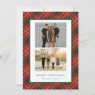クラシックプレイドクリスマスカード2 – 写真 シーズンカード