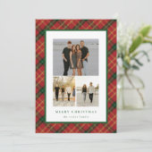 クラシックプレイドクリスマスカード3 – 写真 シーズンカード (スタンド正面)