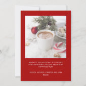 クラシックプレイドクリスマスハッピーホリデーズカード シーズンカード (裏面)