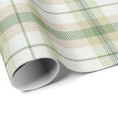クラシックプレイドコレクションパステルグリーンニュートラル ラッピングペーパー (ロールコーナー)