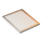 クラシックプレインオレンジ色サンセットボーダーフォトフレーム ノートパッド (アングル)