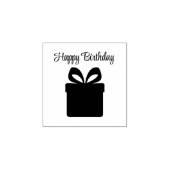 クラシックプレゼントのシルエットの輪郭メッセージ ラバースタンプ (インプリント)