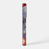 クラシックプレゼント&オーナメント付きサンタ iPhoneケース (右側面)