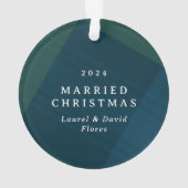 クラシックプレドの最初のク結婚したリスマス オーナメント (裏面)