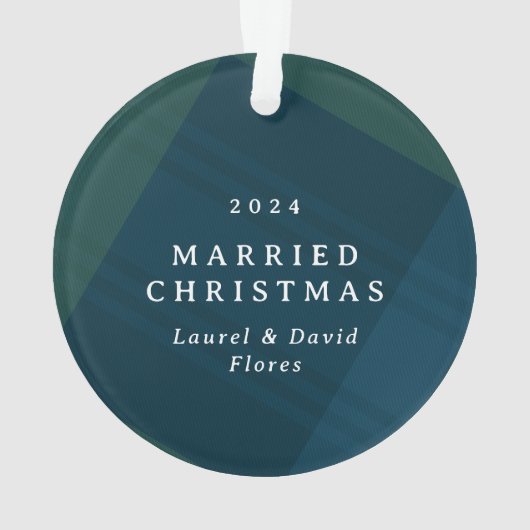 クラシックプレドの最初のク結婚したリスマス オーナメント (裏面)