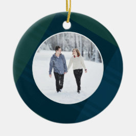 クラシックプレドの最初のク結婚したリスマス セラミックオーナメント